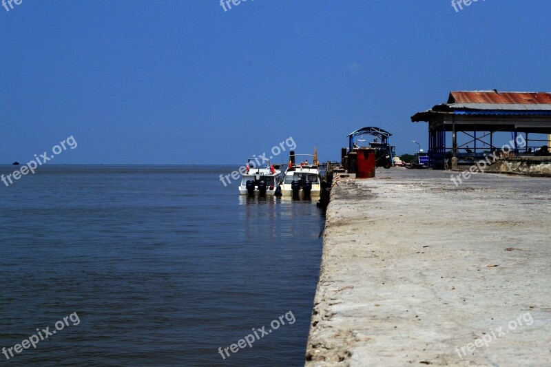 Port Harbour Sea Boat Motorboat