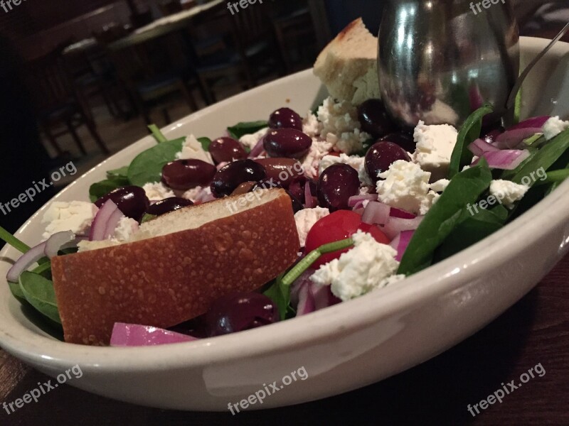 Salad Greek Feta Food Healthy