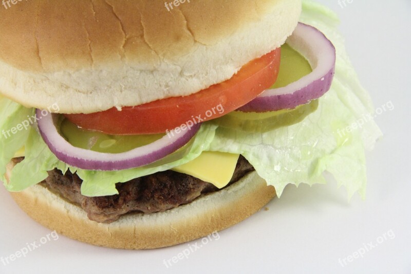 Burger Hamburger Fast Food Cheeseburger Sandwich