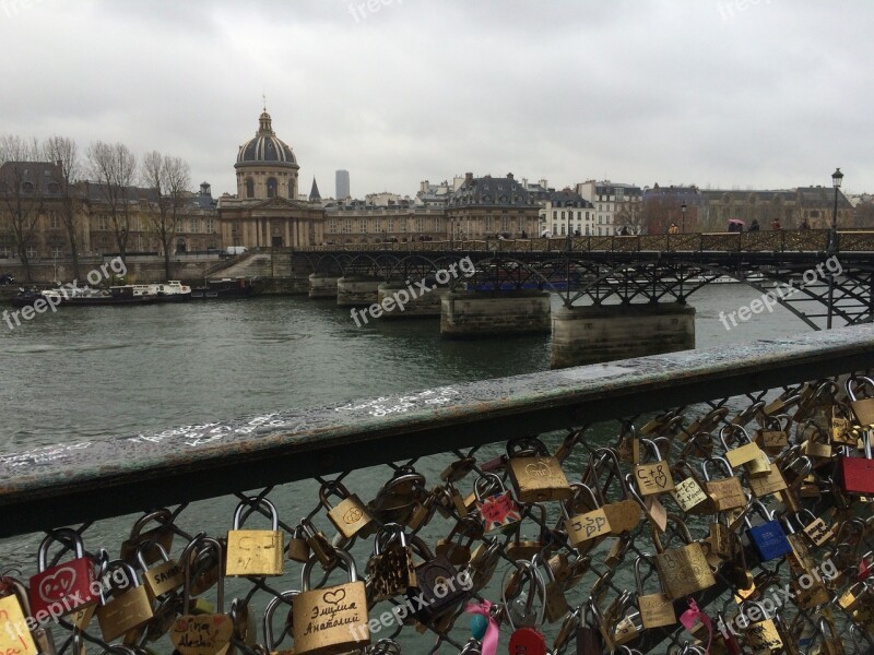 Bridge Padlock Banister Water Free Photos