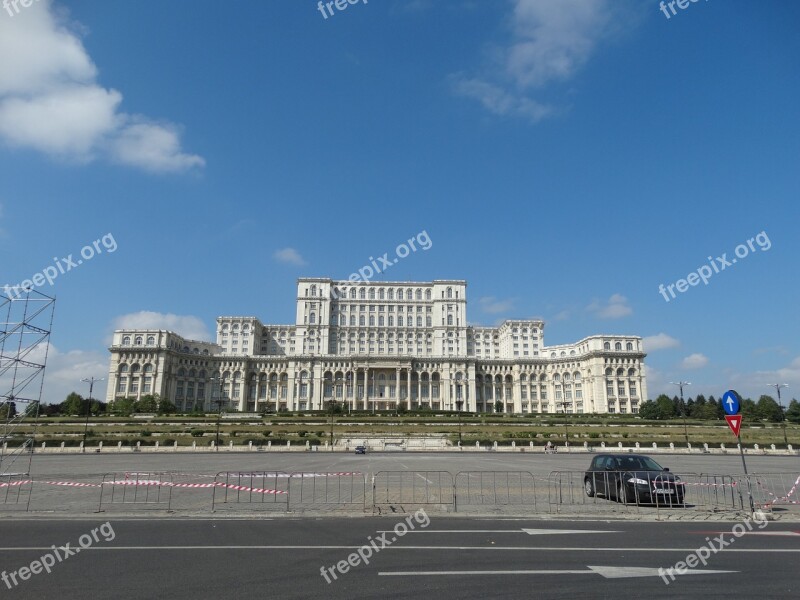 The Houses Of Parliament Constitution Square Bucharest Free Photos