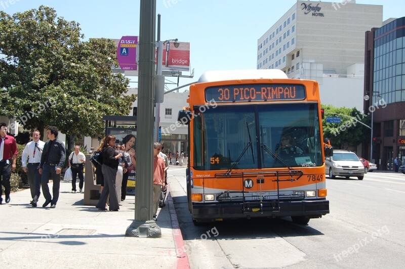 Los Angeles Bus Traffic Car Free Photos