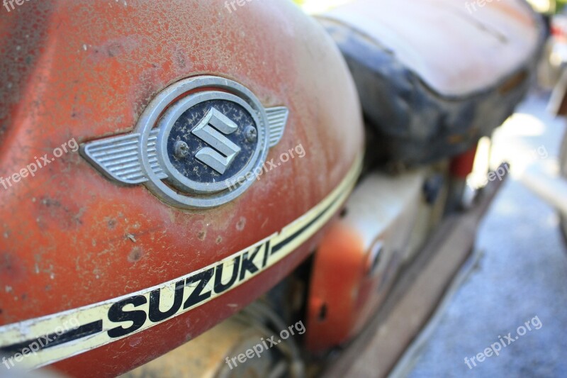 Suzuki Motorcycle Bike Retro Vintage