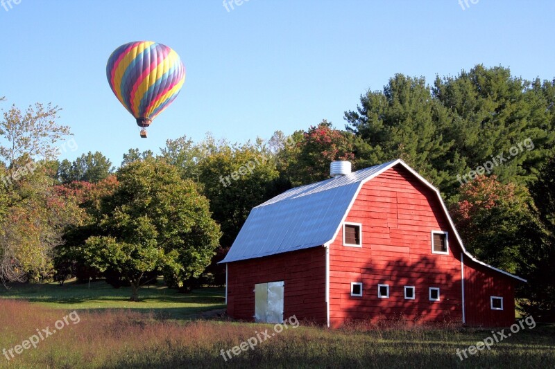 Red Barn Hot Air Balloon Asheville Nc Sunrise