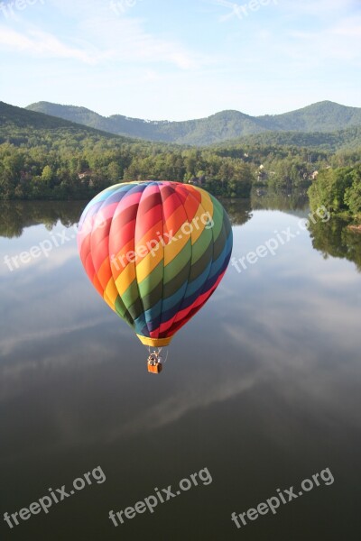 Asheville Hot Air Balloon Mountain Lake Balloon