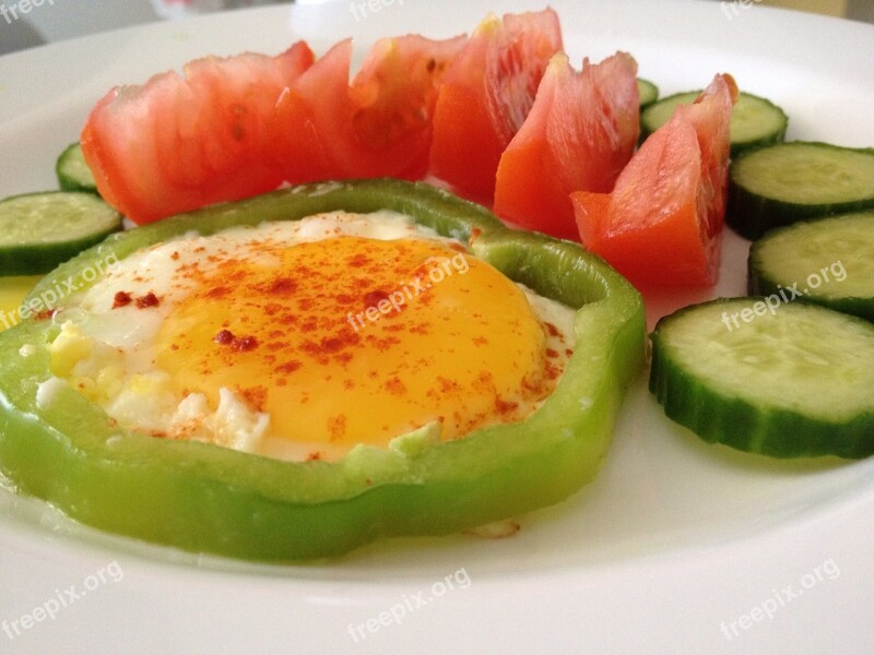 Breakfast Eggs Tomato Morning Delicious