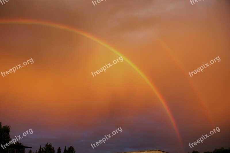 Rainbow Nature Red Natural Phenomenon Sky