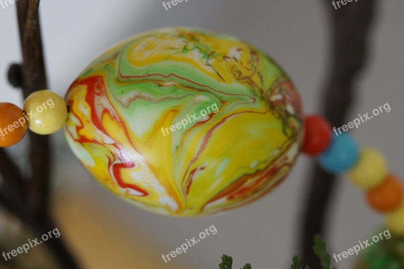 Egg Easter Egg Marbled Easter Colorful