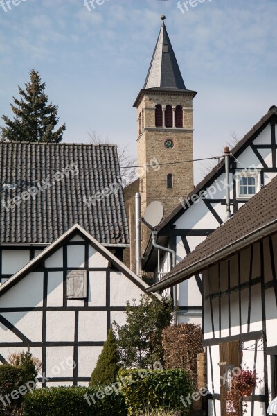 Village Church Protestant Natural Stone Truss