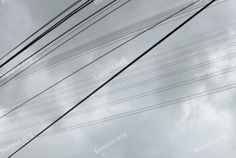 Wiring Hardness Sky Gray 陰 Free Photos