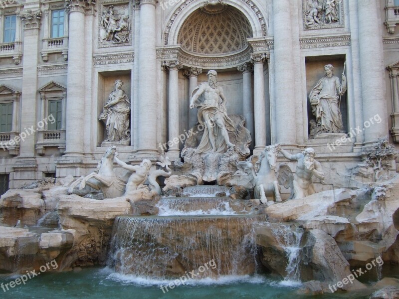 Rome Trevi Fountain Italy Source Free Photos