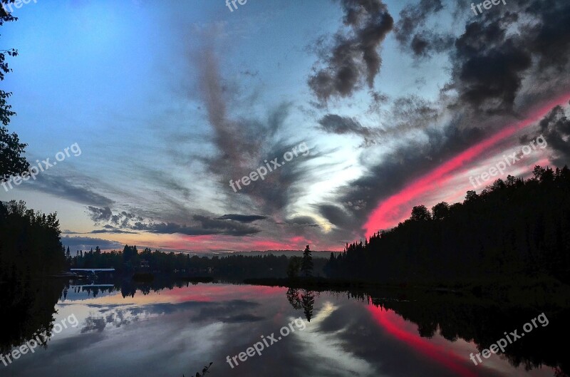 Landscape Colors Nature Lake Contrast