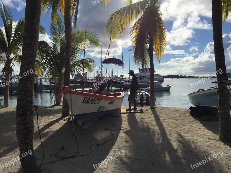 Vacation Beach Fishing Boat Water Sea