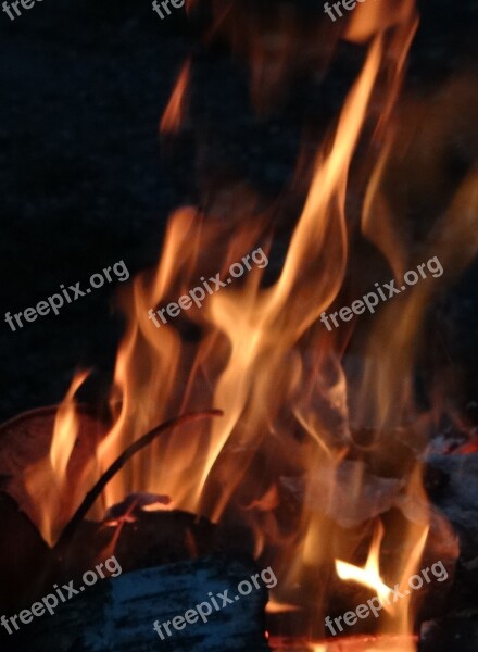 Fire Flame Wood Border Free Photos