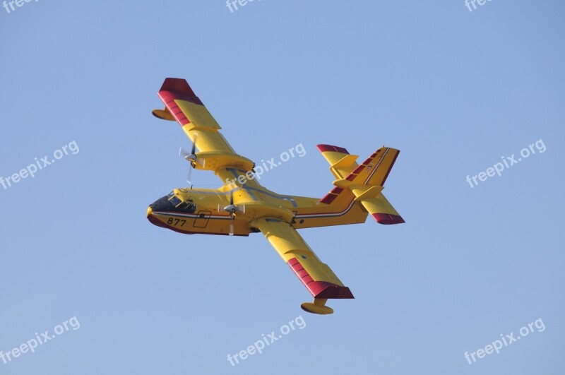 Aircraft Fire Mediterranean Fire Fighting Aircraft Seaplane