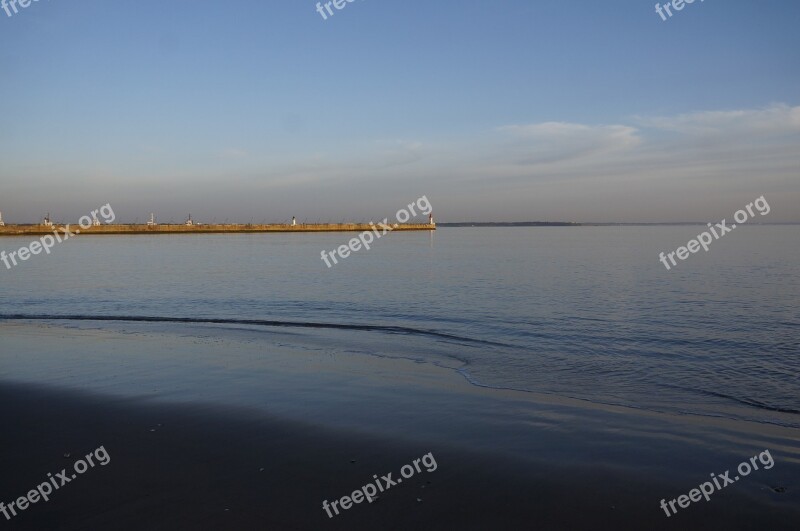 Beach Saint-nazaire Evening France Brittany