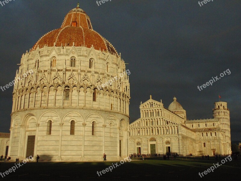 Pisa Tuscany Monuments Duomo Baptistery