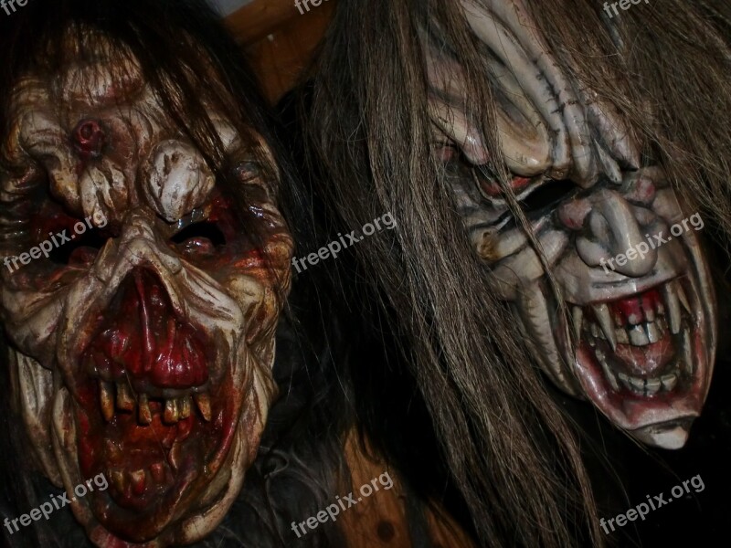 Krampus Tuifl Horror Masks Creepy