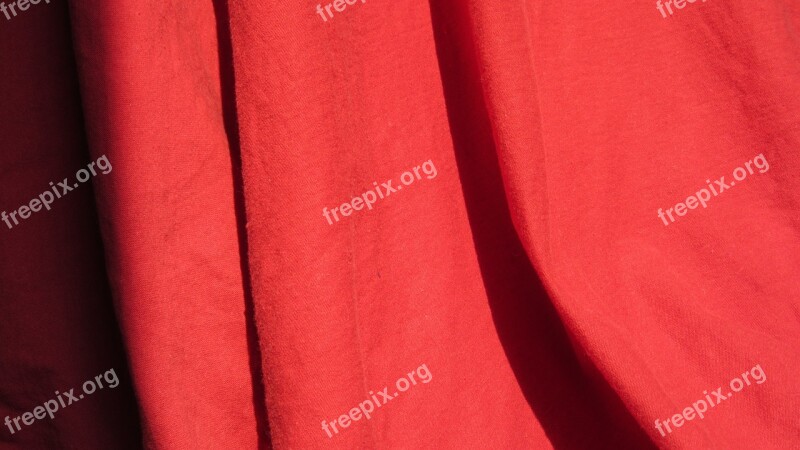 Cloth Cotton Red Color Bright