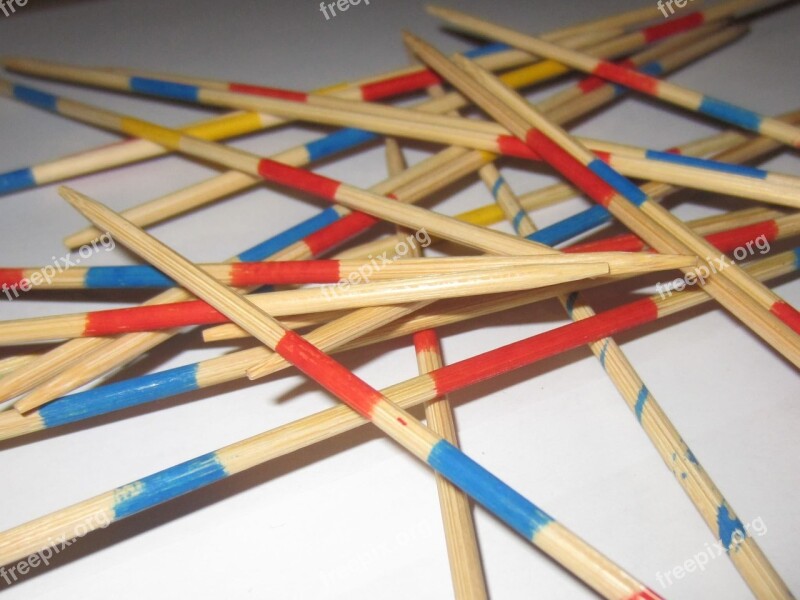 Mikado Wooden Sticks Bars Chopsticks Play