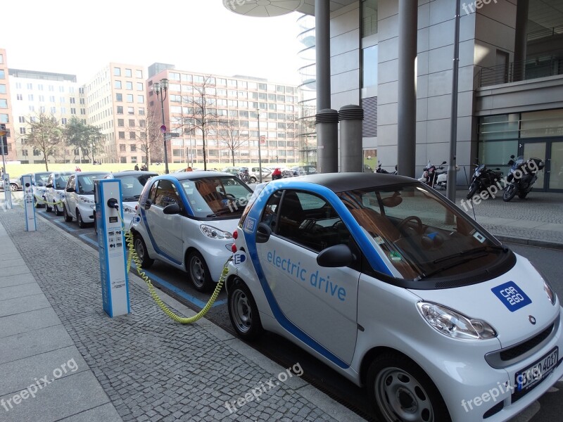 Electric Car Parking Loading Free Photos