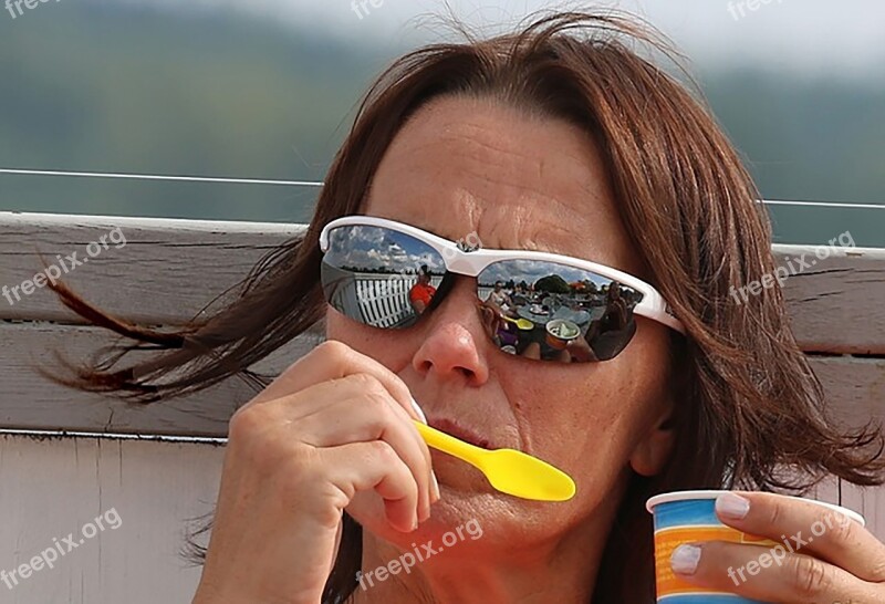 Summer Ice Ice Cream Sundae Enjoy Sunglasses