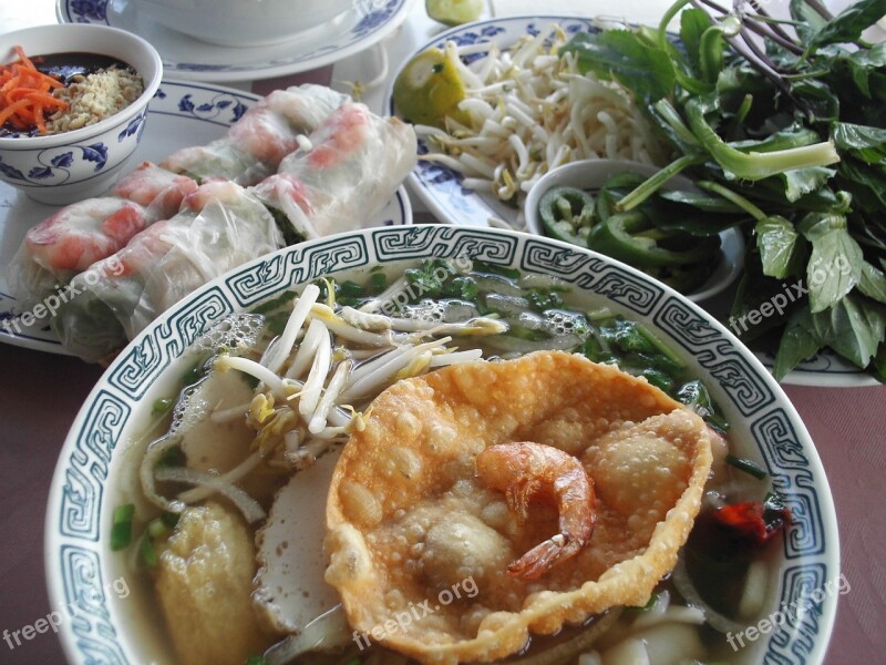 Asia Asian Food Pho Noodles Delicious