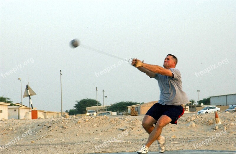 Hammer Throw Athlete Track And Field Training Competition