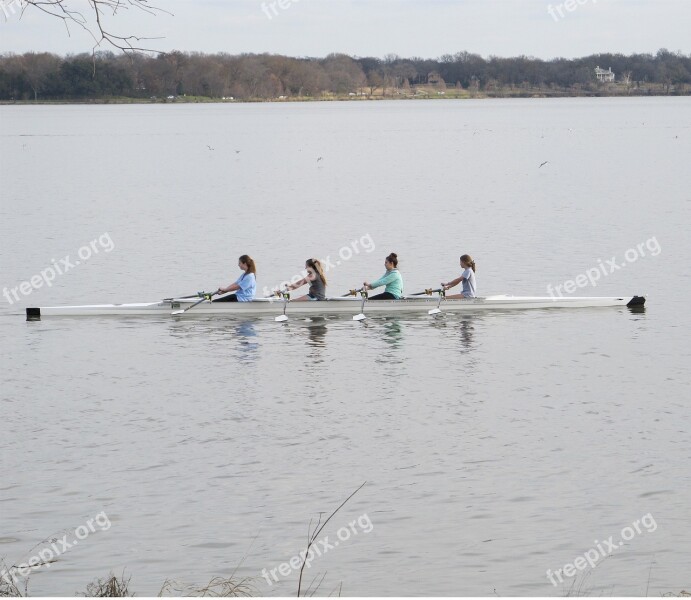 Rowing Scull Club Girls Lake