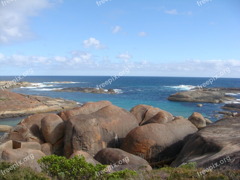 Boulders Elephant Rocks Landscape Australia Stone