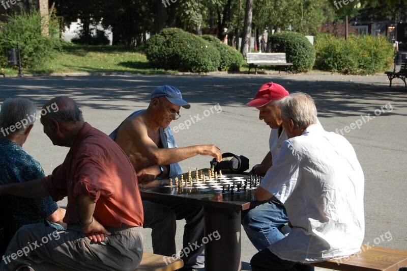 Elderly Chess Belgrade Free Photos