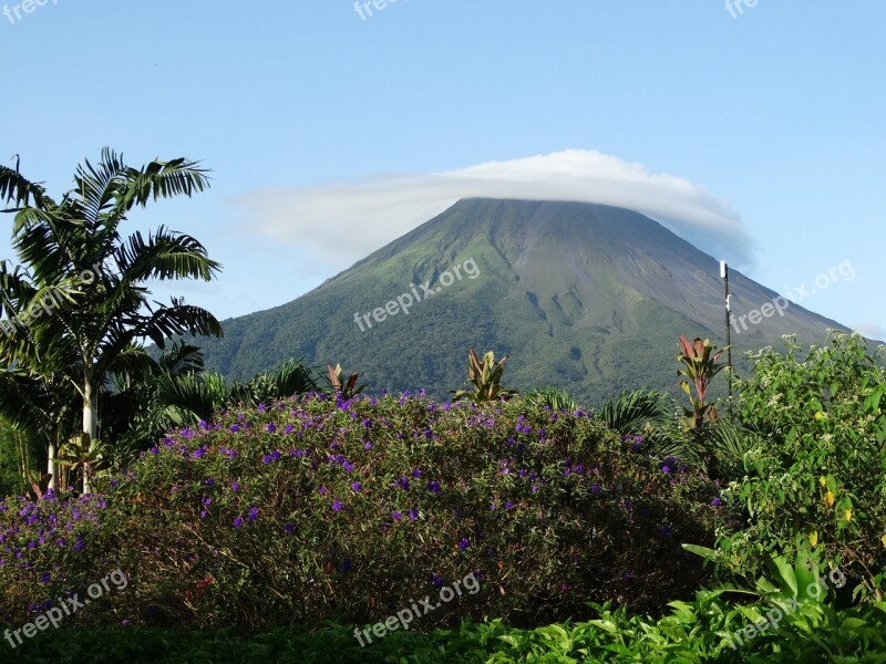 Volcano Costa Rica Mountain Arenal Tropical