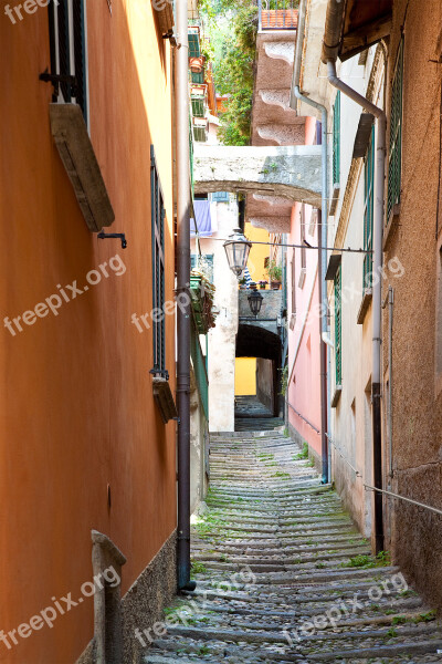 Alley Cobblestone Italy Travel Lake Cuomo