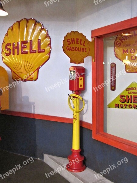 Shell Logo Air Pump Antique Canadian Museum Free Photos