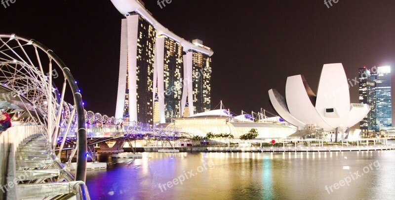 Singapore Urban Landscape Marina Bay Free Photos