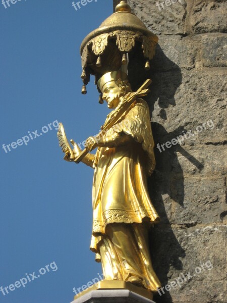 Aachen Sculpture Gold Free Photos