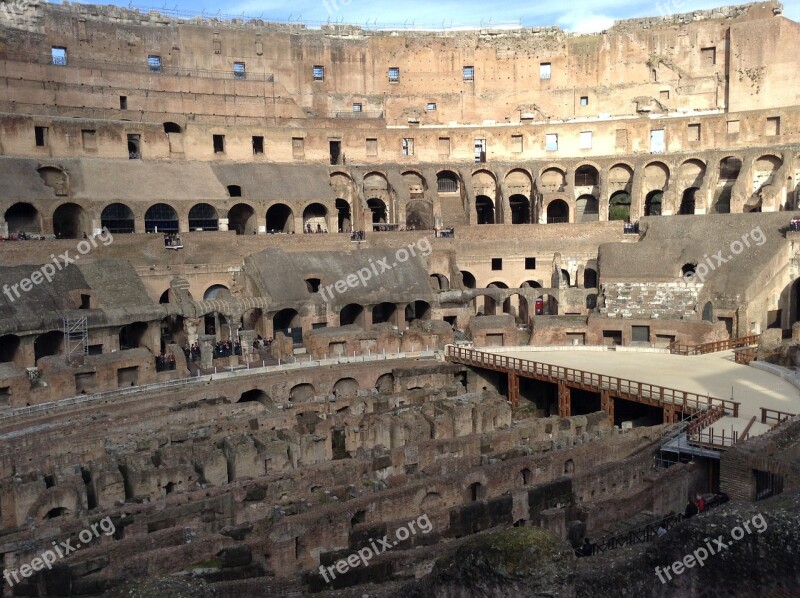 Rome Coliseum Arena Free Photos