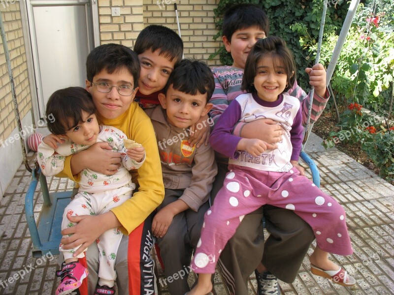 Children Playing Sister Brother Family