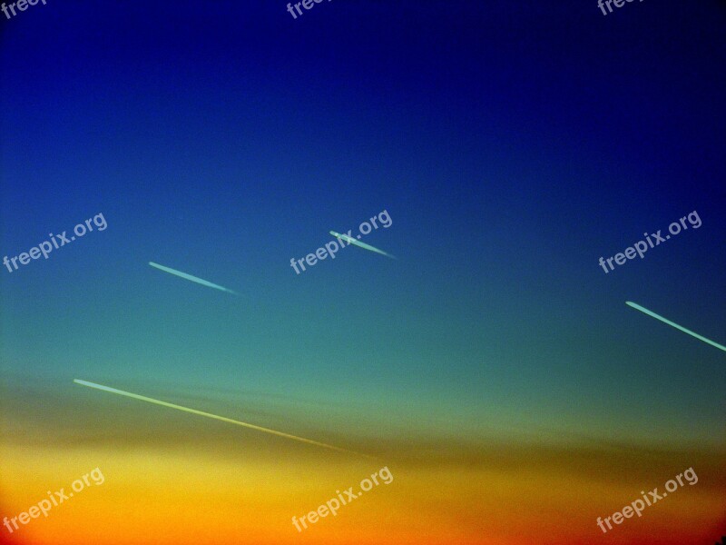 Sky Planes The Streaks Yellow Comets