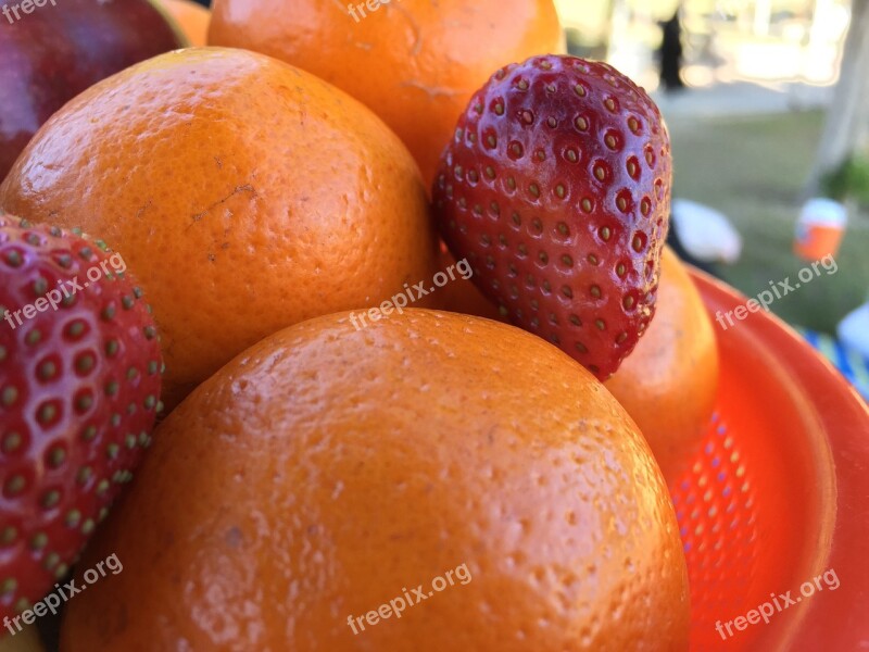 Fruit Strawberry Orange Food Juice