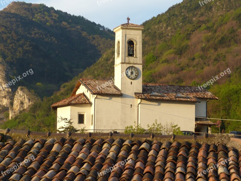 Church Steeple Pregasina Garda Italy