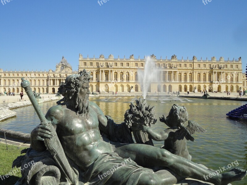 Versailles Basin Statue Fountain Water Jet