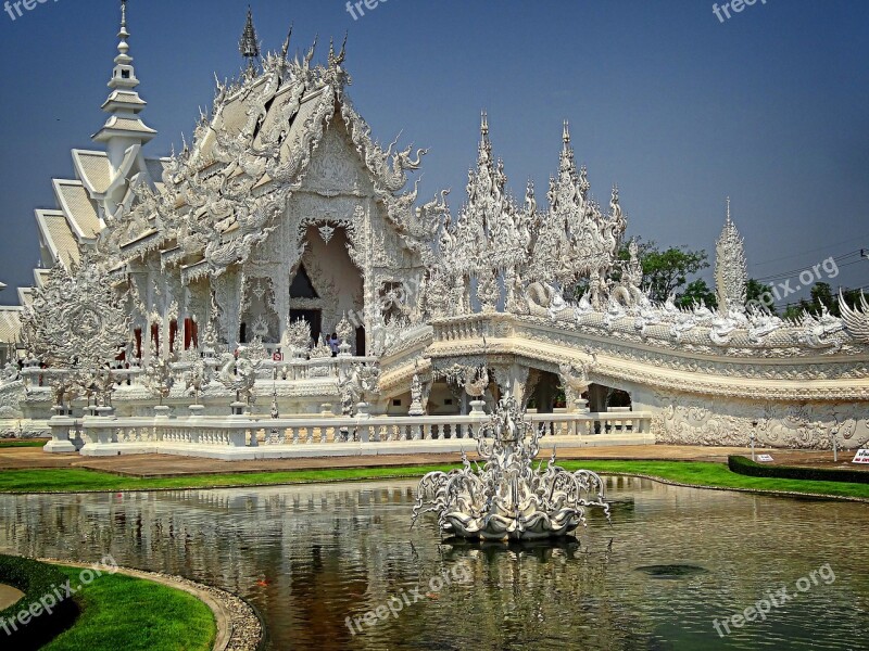 Wat Rong Khun Chiang Rai Thailand Free Photos