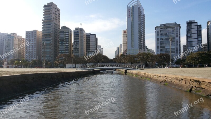 City Santos São Paulo Beach Free Photos