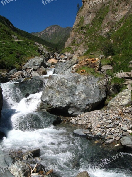 Torrent Rock Mountain River Stone