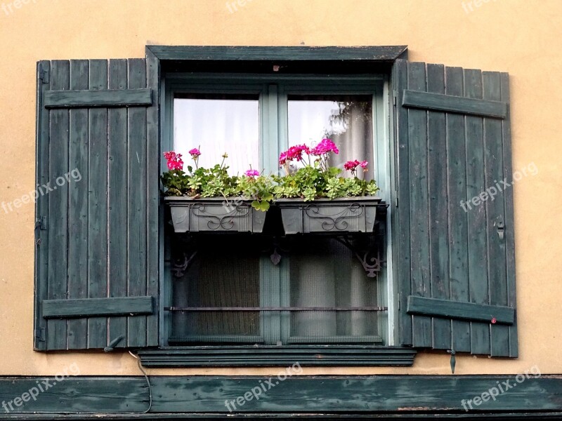 House Window Shutters Flower Box Amiens