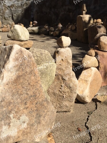 Rocks Rock Balancing Labyrinth Stacked Stones Free Photos