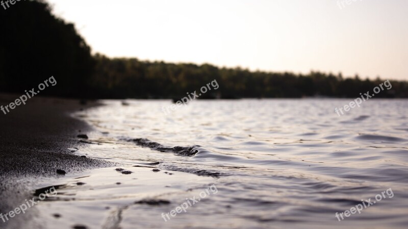 Indonesia Beach Twilight Seaside Wave