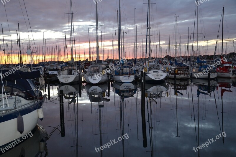 Helsingborg Råå Marina Sunset Boats