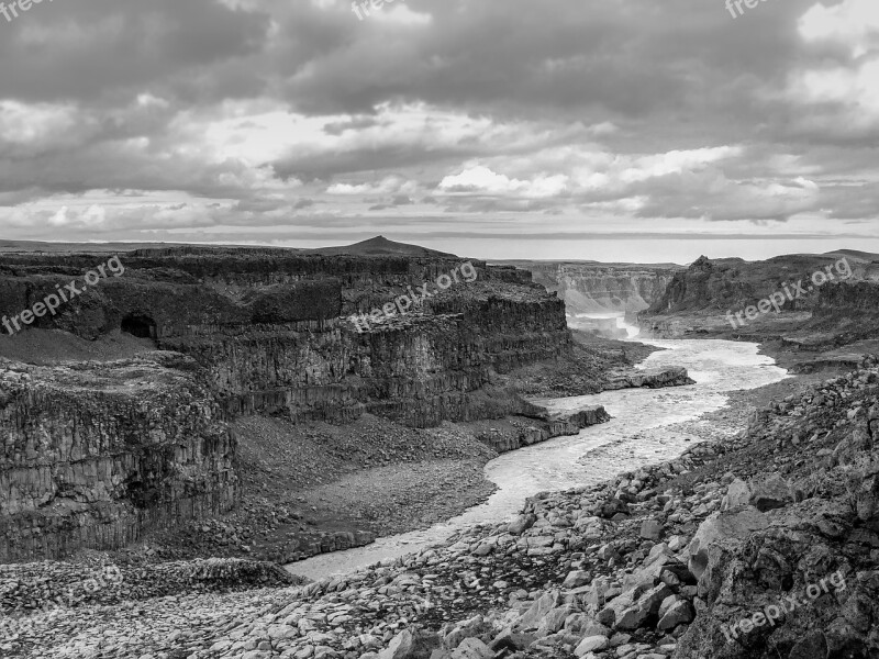 Iceland Black Landscape Nature Travel